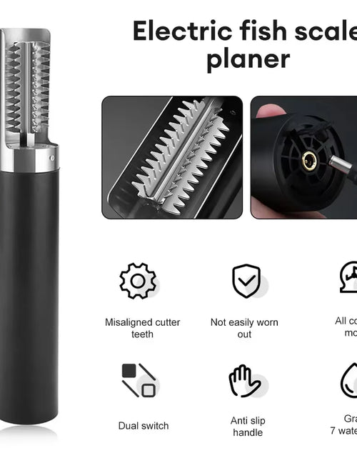 Load image into Gallery viewer, Electric Fish Scaler Remover Fish Cleaner Rechargeable Fishing Scalers Clean Scaler Scraper for Seafood Kitchen Tools
