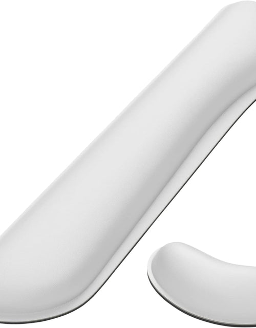 Load image into Gallery viewer, Enlarge Keyboard Wrist Rest Pad,Memory Foam Set Wrist Cushion Support for Easy Typing &amp; Pain Relief,Mouse Wrist Pad,Anti-Slip Wrist Support for Gaming,Computer, Laptop, Office,Ivory White
