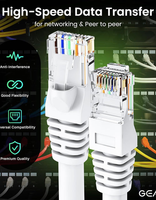 Load image into Gallery viewer, Cat 6 Ethernet Cable 7 Ft (24-Pack) - Cat6 Patch Cable, Cat 6 Patch Cable, Cat6 Cable, Cat 6 Cable, Cat6 Ethernet Cable, Network Cable, Internet Cable - White 7 Feet

