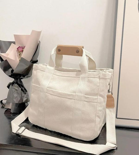 Large Capacity with Removable Bottom Canvas Tote Bag