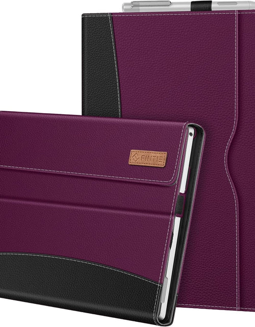 Load image into Gallery viewer, Case for 12.3 Inch Microsoft Surface Pro 7 Plus, Surface Pro 7, Surface Pro 6, Pro 5, Pro 4, Pro 3 - Portfolio Business Cover with Pocket, Compatible with Type Cover Keyboard, Purple
