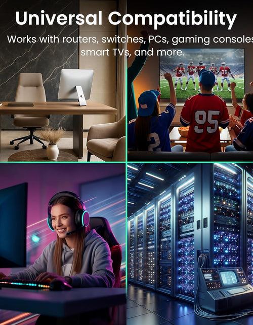 Load image into Gallery viewer, Cat 6 Ethernet Cable 7 Ft (24-Pack) - Cat6 Patch Cable, Cat 6 Patch Cable, Cat6 Cable, Cat 6 Cable, Cat6 Ethernet Cable, Network Cable, Internet Cable - White 7 Feet
