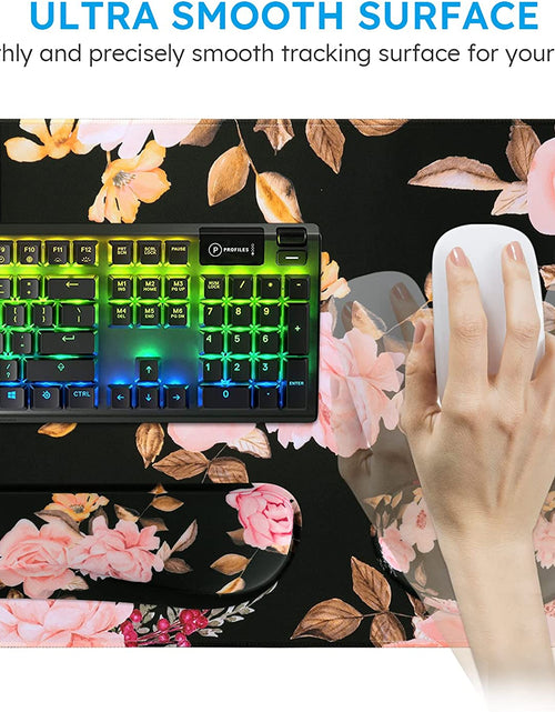 Load image into Gallery viewer, Keyboard Mouse Pad Set,Extended Gaming Mouse Pad + Keyboard Wrist Rest Support, Memory Foam, Easy Typing Pain Relief, 3Pcs (35.4×15.7 In) Large Ergonomic XXL Thick Mousepad Desk Mat
