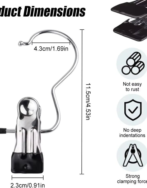 Load image into Gallery viewer, SpaceSaver 360° Rotating Boot Hanger – Portable &amp; Space-Saving Stainless Steel Clip for Closet &amp; Travel
