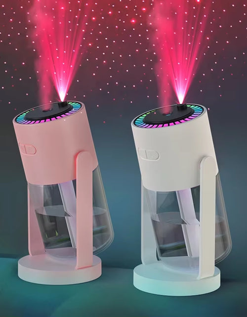 Load image into Gallery viewer, MistGlow 280ML Air Humidifier – Desktop Humidifier with Projector, Adjustable Light &amp; Auto Off for Home &amp; Office
