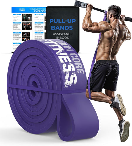 Pull up Assistance Resistance Bands by - Strength Power Flexibility Training at Home or Gym. Ebooks and Workout Chart Included.