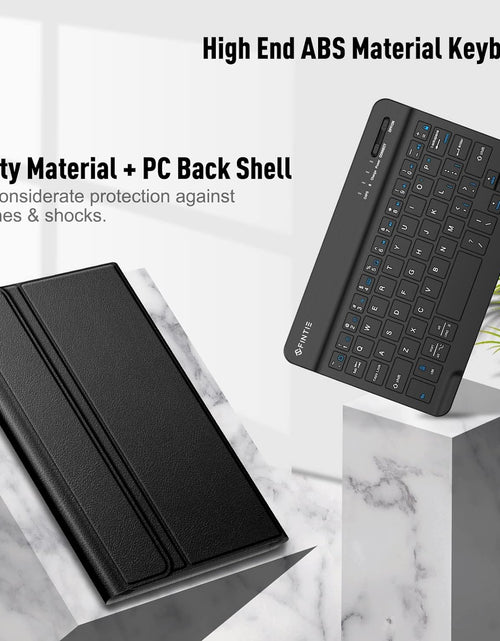 Load image into Gallery viewer, Keyboard Case for Samsung Galaxy Tab A7 Lite 8.7 Inch 2021 Model (SM-T220/T225/T227), Slim Lightweight Stand Cover with Magnetically Detachable Wireless Bluetooth Keyboard, Black
