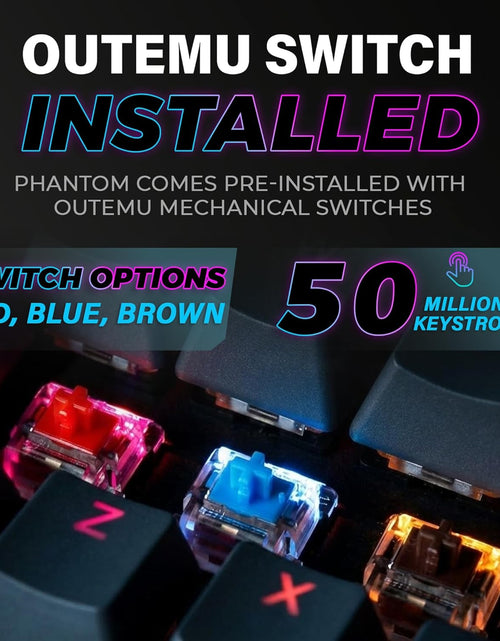 Load image into Gallery viewer, Phantom 87 Key Mechanical Keyboard, RGB Led, Outemu RED Switch
