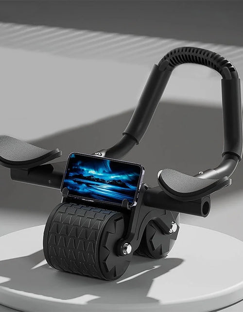 Load image into Gallery viewer, 2025 New with Timer Ab Abdominal Exercise Roller Elbow Support, Abs Roller Wheel Core Exercise Equipment, Automatic Rebound Abdominal Wheel(Black）
