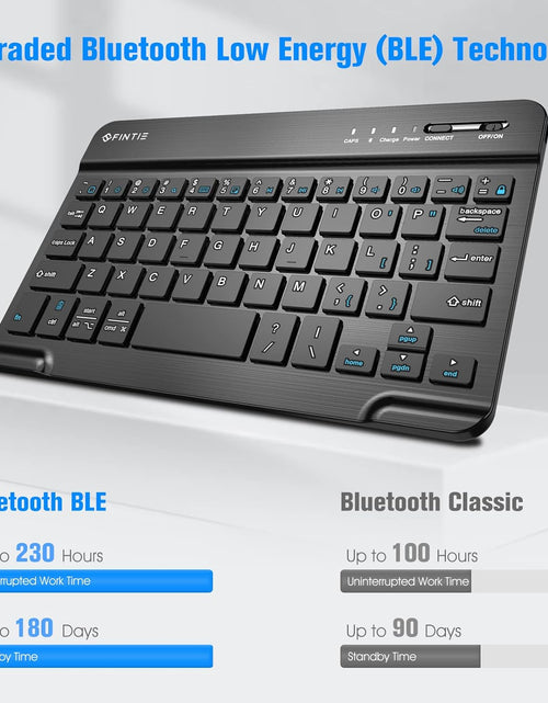 Load image into Gallery viewer, Keyboard Case for Samsung Galaxy Tab A7 Lite 8.7 Inch 2021 Model (SM-T220/T225/T227), Slim Lightweight Stand Cover with Magnetically Detachable Wireless Bluetooth Keyboard, Black
