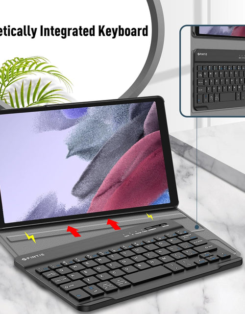 Load image into Gallery viewer, Keyboard Case for Samsung Galaxy Tab A7 Lite 8.7 Inch 2021 Model (SM-T220/T225/T227), Slim Lightweight Stand Cover with Magnetically Detachable Wireless Bluetooth Keyboard, Black
