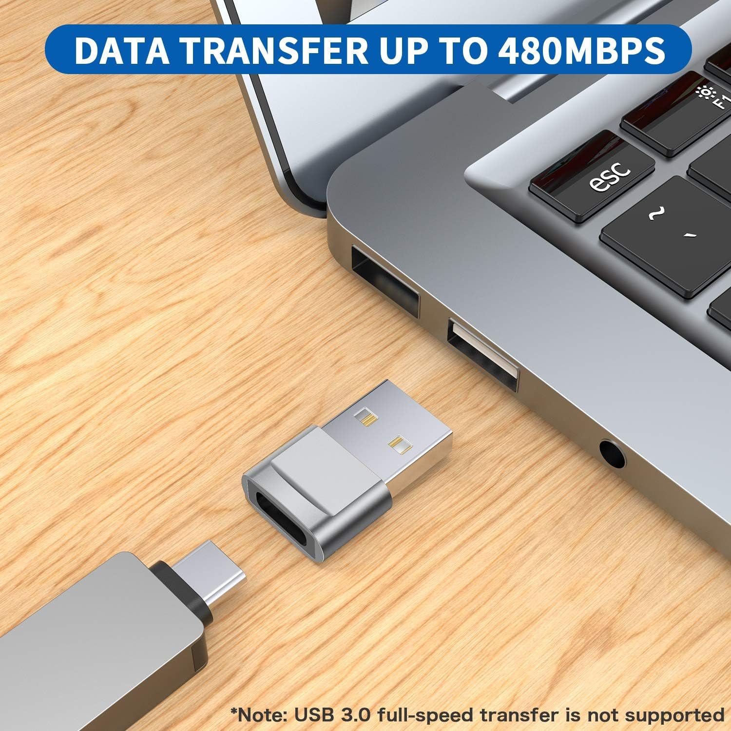 USB C Female to USB Male Adapter 4-Pack,Type C to USB a Charger Cable Adapter,Compatible with Iphone 13 12 11 Mini Pro Max,Ipad 2020,Samsung Galaxy Note 10 S21 S20 Plus,Google Pixel 5 4A 3 XL