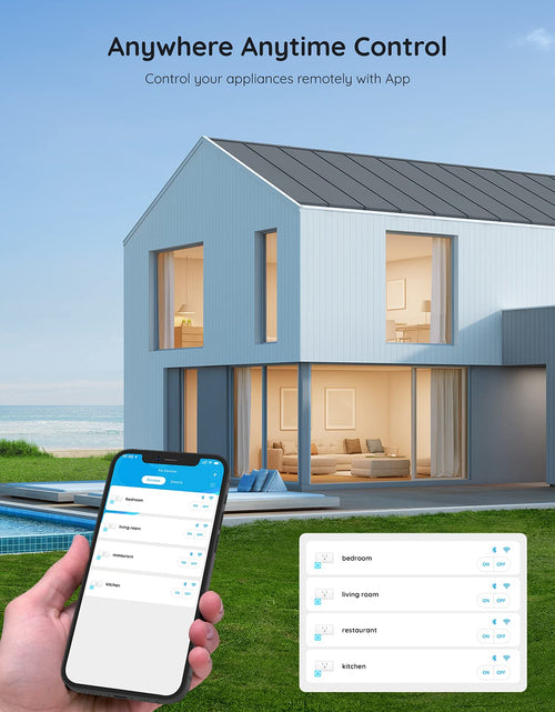 Load image into Gallery viewer, Smart Plug 15A, Wifi Bluetooth Outlets 4 Pack Work with Alexa and Google Assistant, Wifi Plugs with Multiple Timers,  Home APP Group Control Remotely, No Hub Required, ETL&amp;FCC Certified
