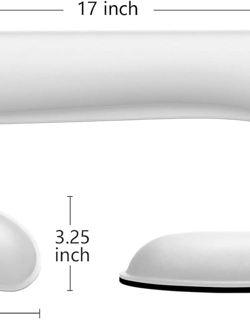 Load image into Gallery viewer, Enlarge Keyboard Wrist Rest Pad,Memory Foam Set Wrist Cushion Support for Easy Typing &amp; Pain Relief,Mouse Wrist Pad,Anti-Slip Wrist Support for Gaming,Computer, Laptop, Office,Ivory White
