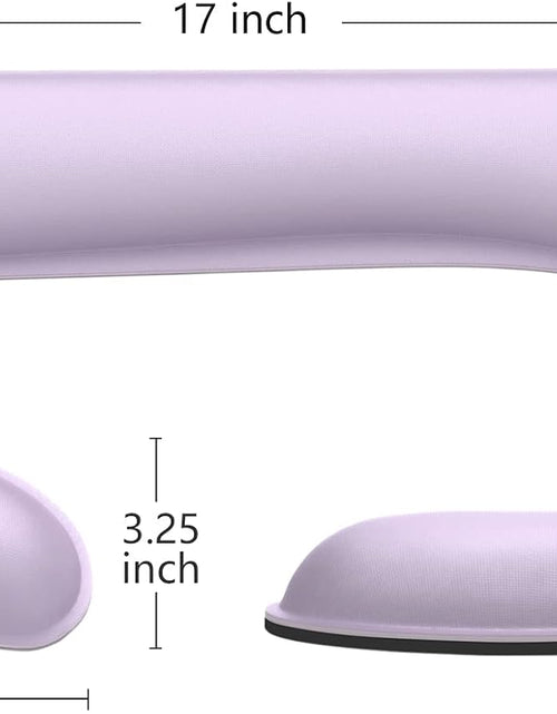 Load image into Gallery viewer, Enlarge Keyboard Wrist Rest Pad,Memory Foam Set Wrist Cushion Support for Easy Typing &amp; Pain Relief,Mouse Wrist Pad,Anti-Slip Wrist Support for Gaming,Computer, Laptop, Office,Vanilla Purple
