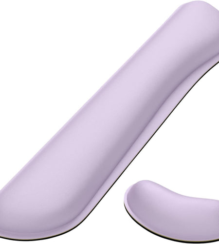 Enlarge Keyboard Wrist Rest Pad,Memory Foam Set Wrist Cushion Support for Easy Typing & Pain Relief,Mouse Wrist Pad,Anti-Slip Wrist Support for Gaming,Computer, Laptop, Office,Vanilla Purple