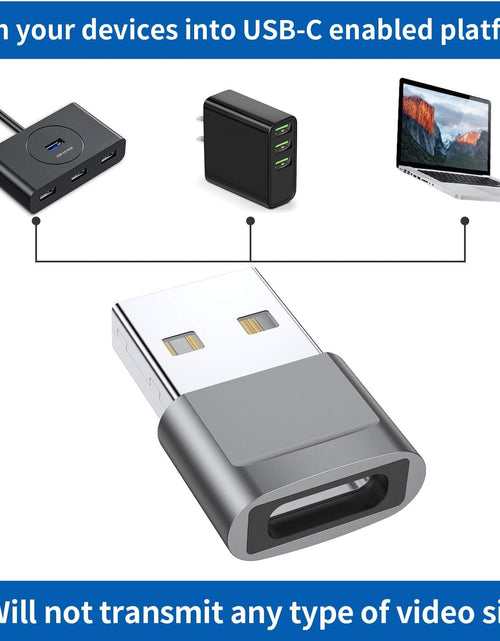 Load image into Gallery viewer, USB C Female to USB Male Adapter 4-Pack,Type C to USB a Charger Cable Adapter,Compatible with Iphone 13 12 11 Mini Pro Max,Ipad 2020,Samsung Galaxy Note 10 S21 S20 Plus,Google Pixel 5 4A 3 XL
