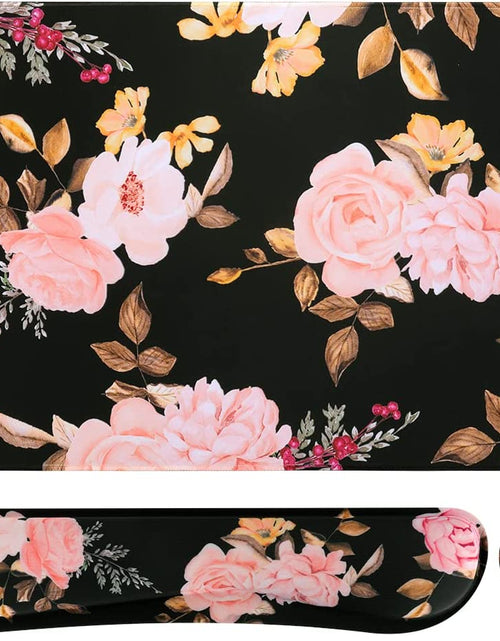 Load image into Gallery viewer, Keyboard Mouse Pad Set,Extended Gaming Mouse Pad + Keyboard Wrist Rest Support, Memory Foam, Easy Typing Pain Relief, 3Pcs (35.4×15.7 In) Large Ergonomic XXL Thick Mousepad Desk Mat
