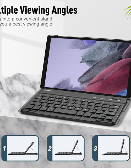 Load image into Gallery viewer, Keyboard Case for Samsung Galaxy Tab A7 Lite 8.7 Inch 2021 Model (SM-T220/T225/T227), Slim Lightweight Stand Cover with Magnetically Detachable Wireless Bluetooth Keyboard, Black
