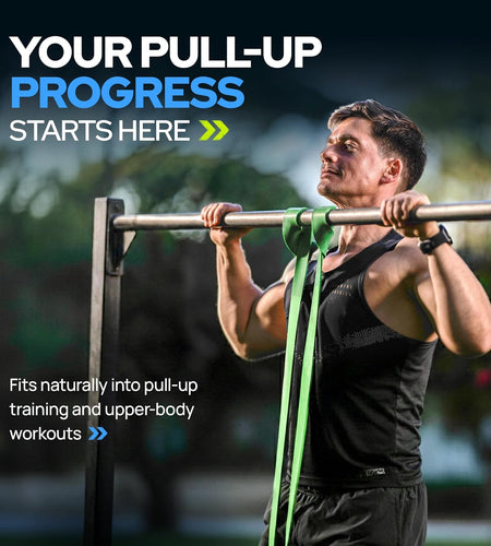 Pull up Assistance Resistance Bands by - Strength Power Flexibility Training at Home or Gym. Ebooks and Workout Chart Included.