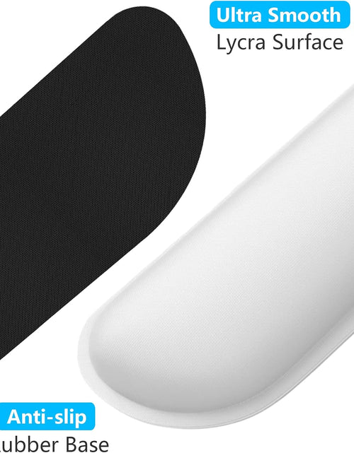 Load image into Gallery viewer, Enlarge Keyboard Wrist Rest Pad,Memory Foam Set Wrist Cushion Support for Easy Typing &amp; Pain Relief,Mouse Wrist Pad,Anti-Slip Wrist Support for Gaming,Computer, Laptop, Office,Ivory White
