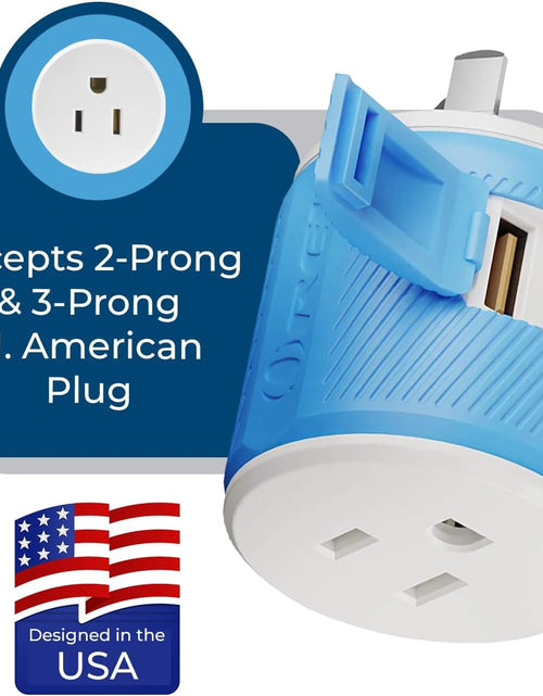Load image into Gallery viewer, Australia, New Zealand, China Travel Plug Adapter by  with Dual USB + Surge Protection - Type I (U2U-16), Will Work with Cell Phones, Camera, Laptop, Tablets, Ipad, Iphone and More
